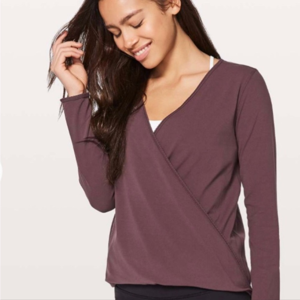 Lululemon Women's Wrap Top in Black Cherry